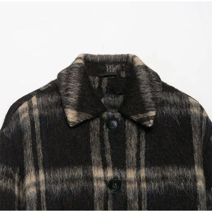 Plaid Woolen Jacket