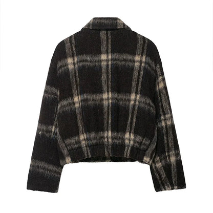 Plaid Woolen Jacket