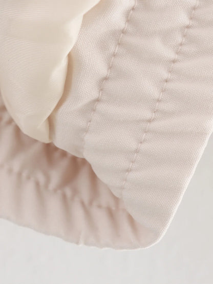 Quilted Floral Embroidery Bomber