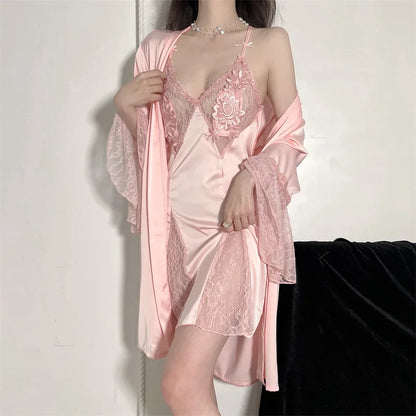 Sexy Embroidery Sleepwear