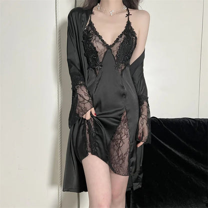 Sexy Embroidery Sleepwear
