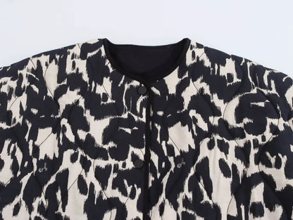 Zebra Printed Long Sleeve Bomber
