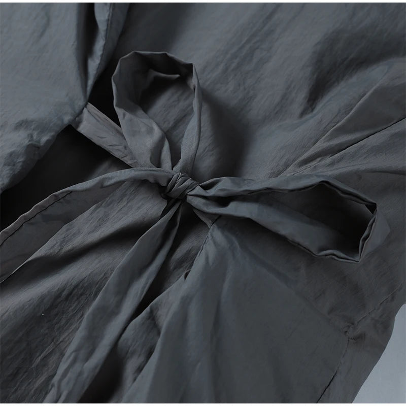 Gray Cotton Kimono Style Jacket