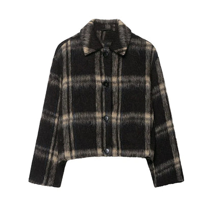 Plaid Woolen Jacket