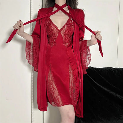 Sexy Embroidery Sleepwear