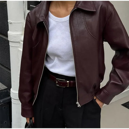 Burgundy Leather Jacket