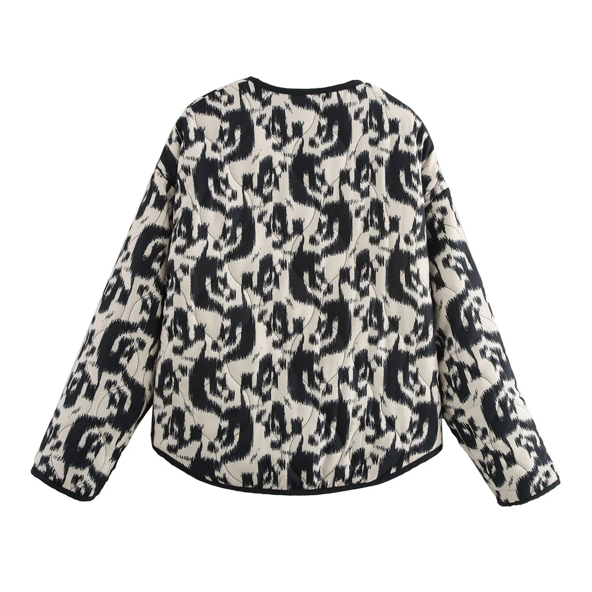 Zebra Printed Long Sleeve Bomber