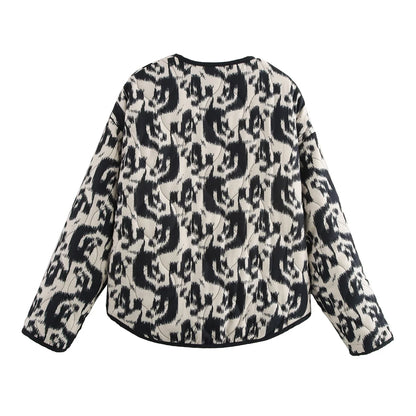 Zebra Printed Long Sleeve Bomber