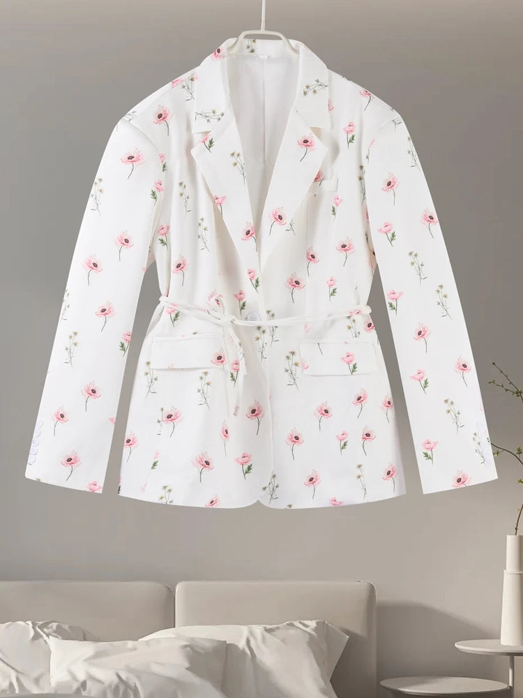 One Button Flower Blazers