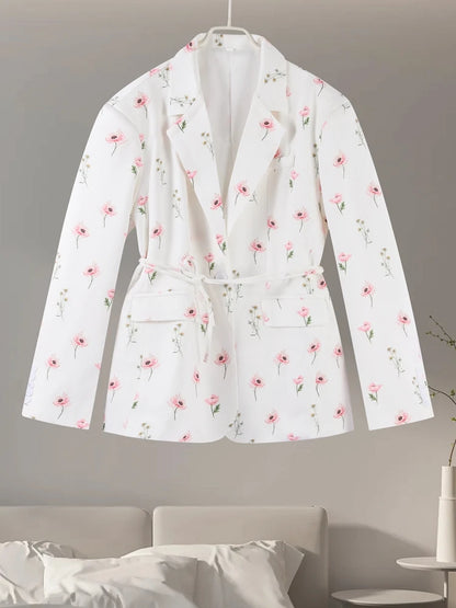 One Button Flower Blazers