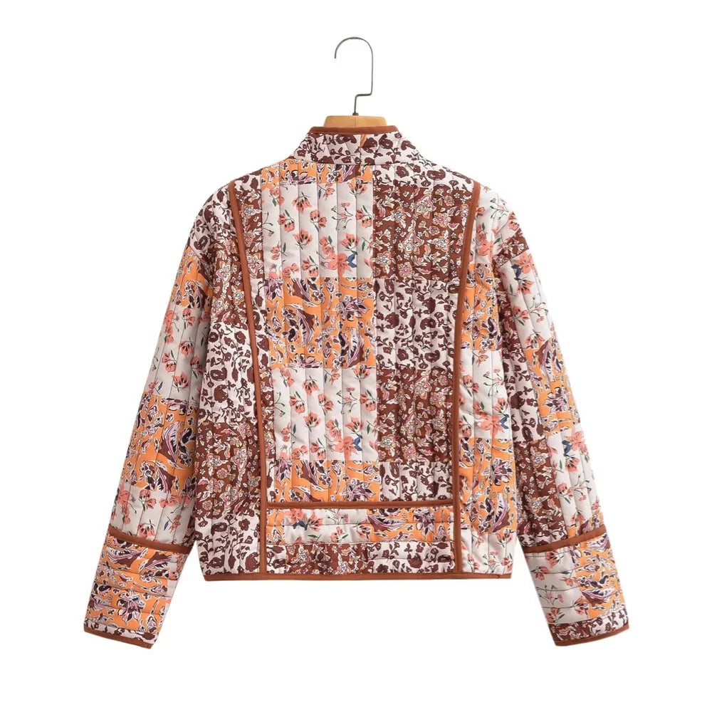Autumn-Style Printed Bomber