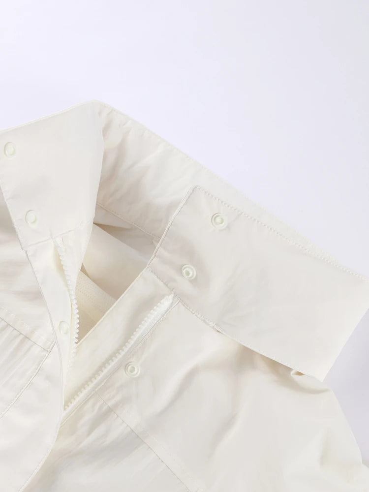 Stand Collar Drawstring Jacket