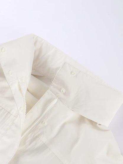 Stand Collar Drawstring Jacket