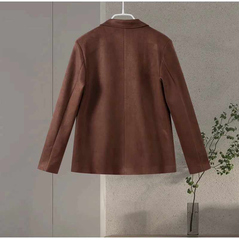Vintage Brown Suede Blazer