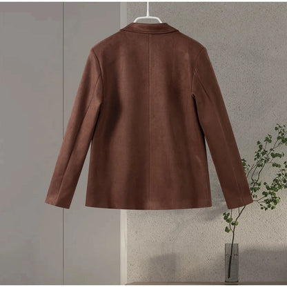 Vintage Brown Suede Blazer