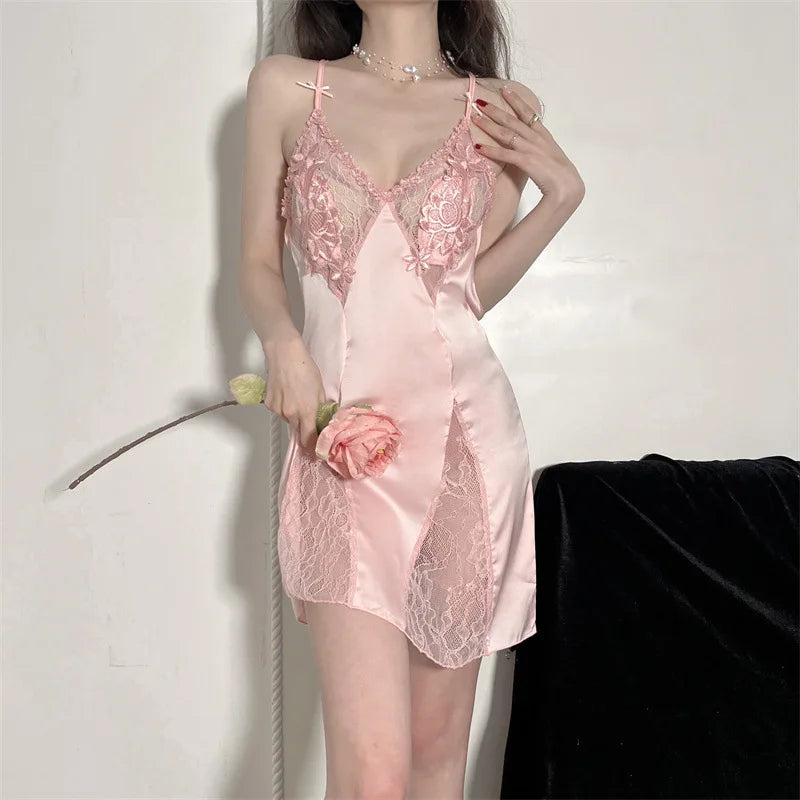 Sexy Embroidery Sleepwear