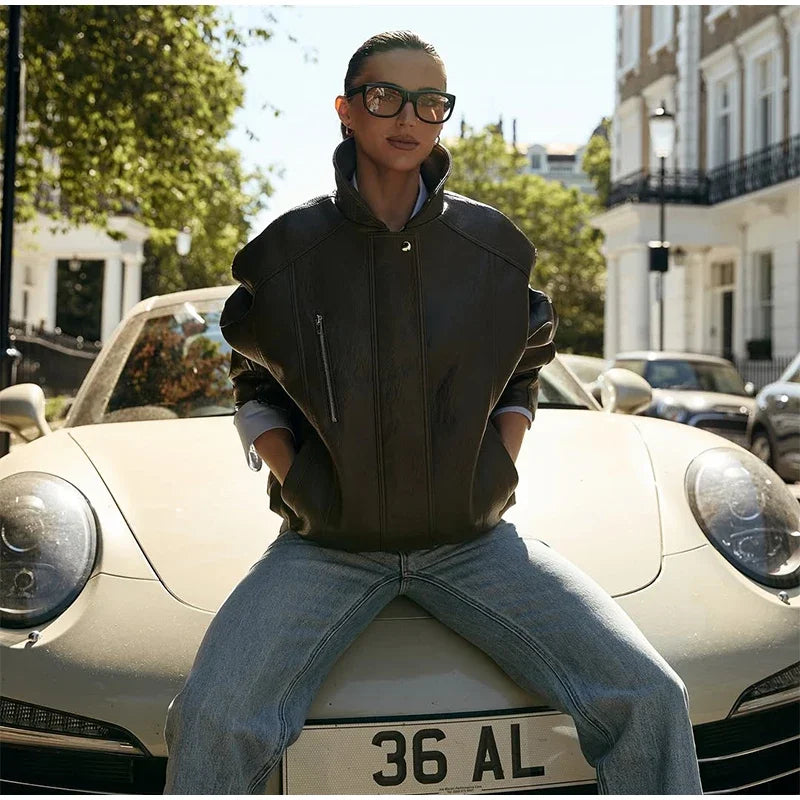 Army Green Leather Jacket