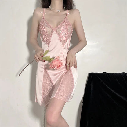 Sexy Embroidery Sleepwear