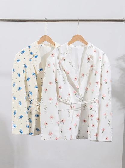 One Button Flower Blazers