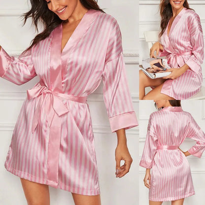 V-Neck Robe With Belt