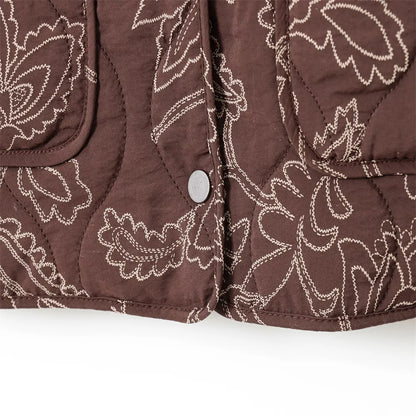 Quilted Embroidery Coated Jacket