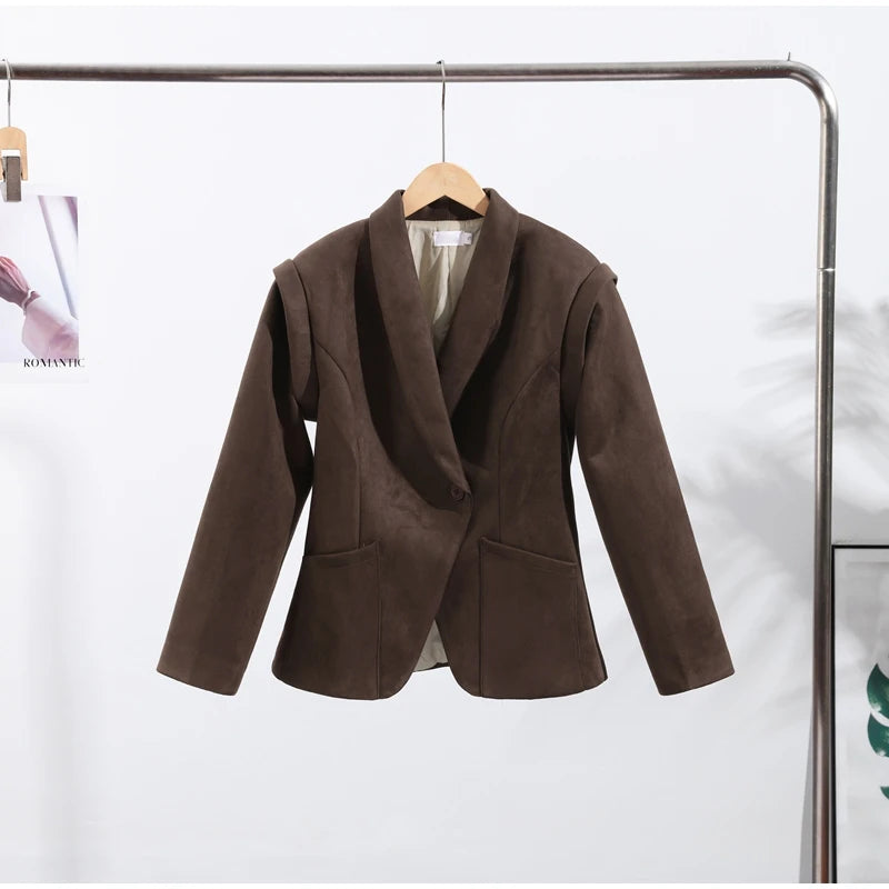 Vintage Solid Blazer