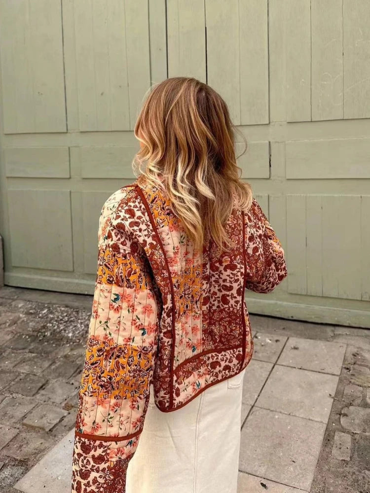 Vintage Printed Bomber
