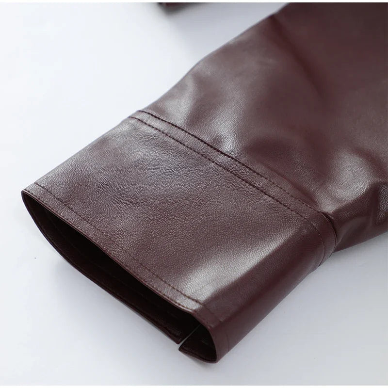 Burgundy Leather Jacket