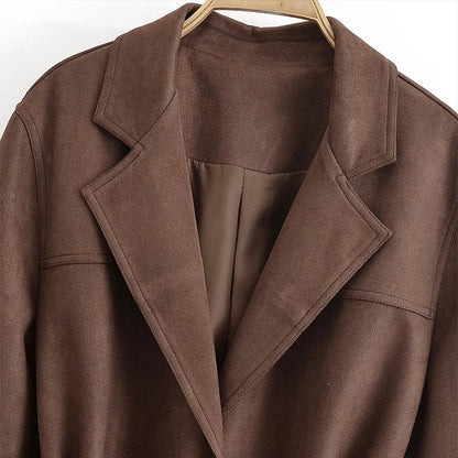 Vintage Brown Suede Blazer