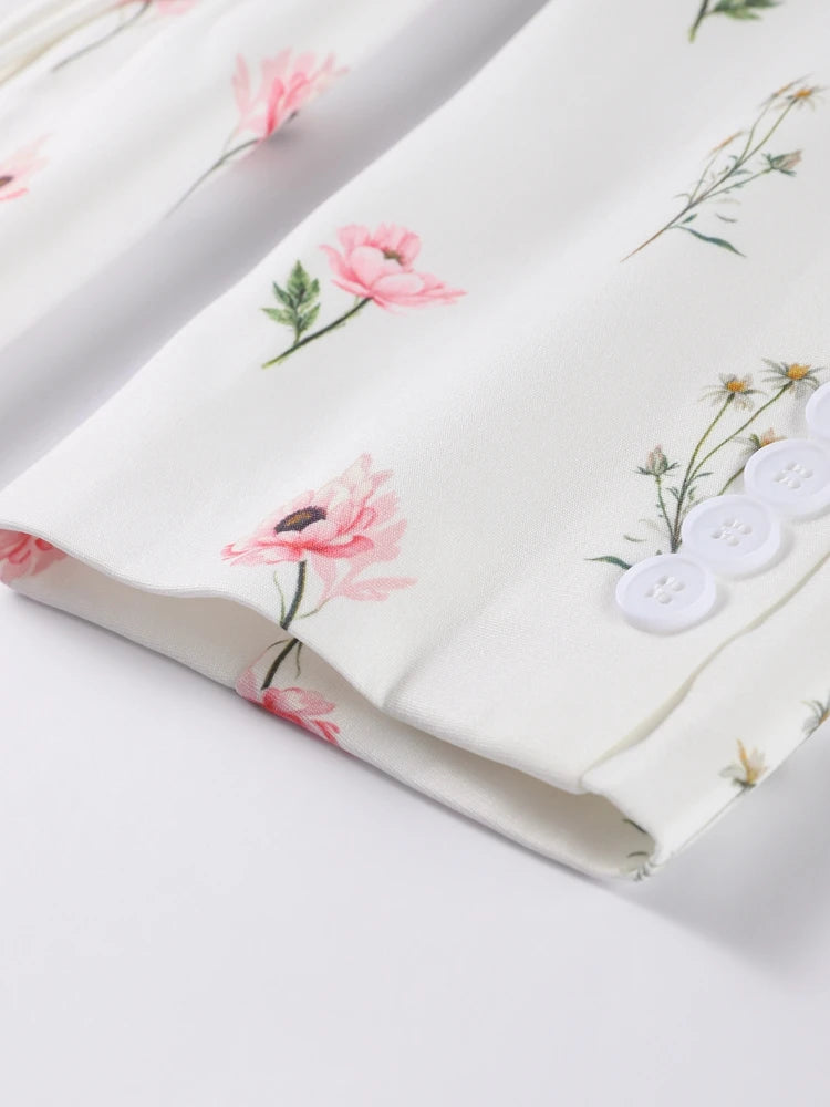 One Button Flower Blazers