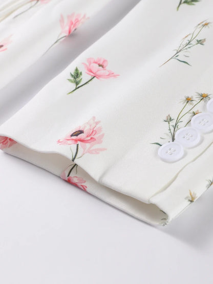 One Button Flower Blazers