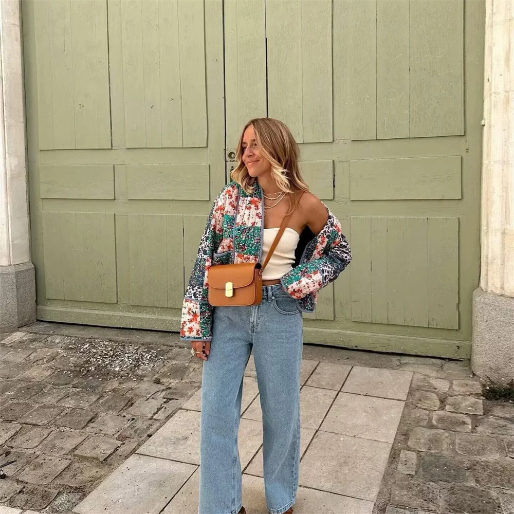 Autumn-Style Printed Bomber