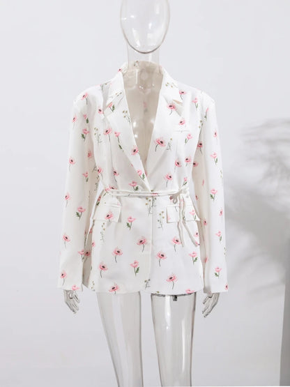 One Button Flower Blazers