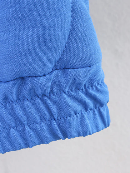 Quilted Floral Embroidery Bomber