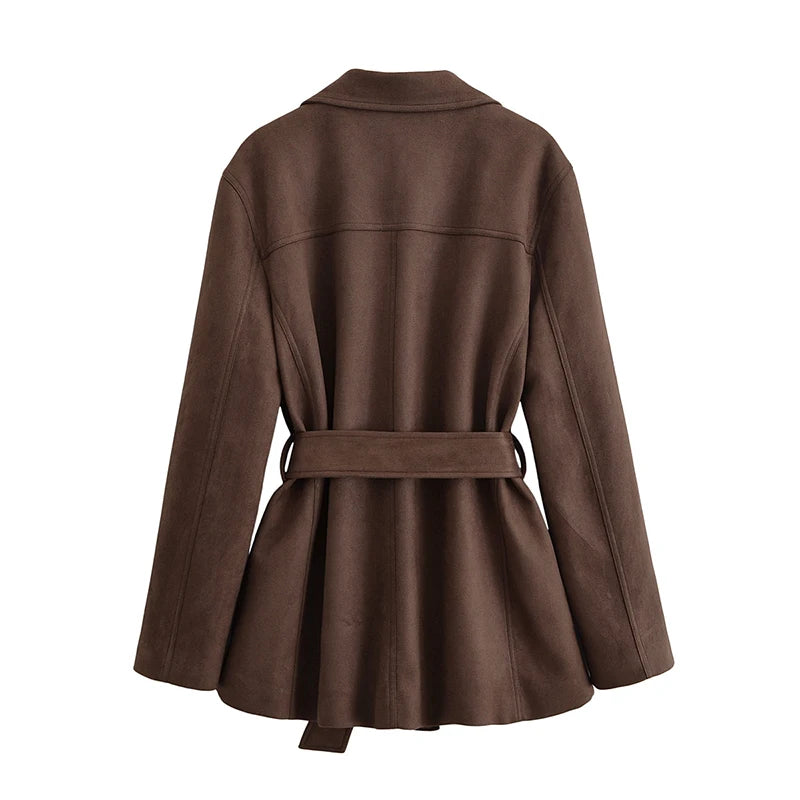 Vintage Brown Suede Blazer