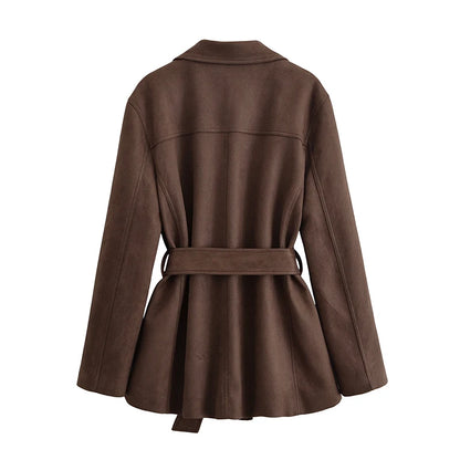 Vintage Brown Suede Blazer