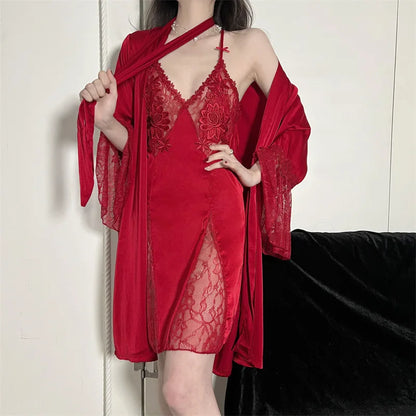 Sexy Embroidery Sleepwear
