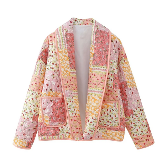 Printed Spring Cotton Bomber