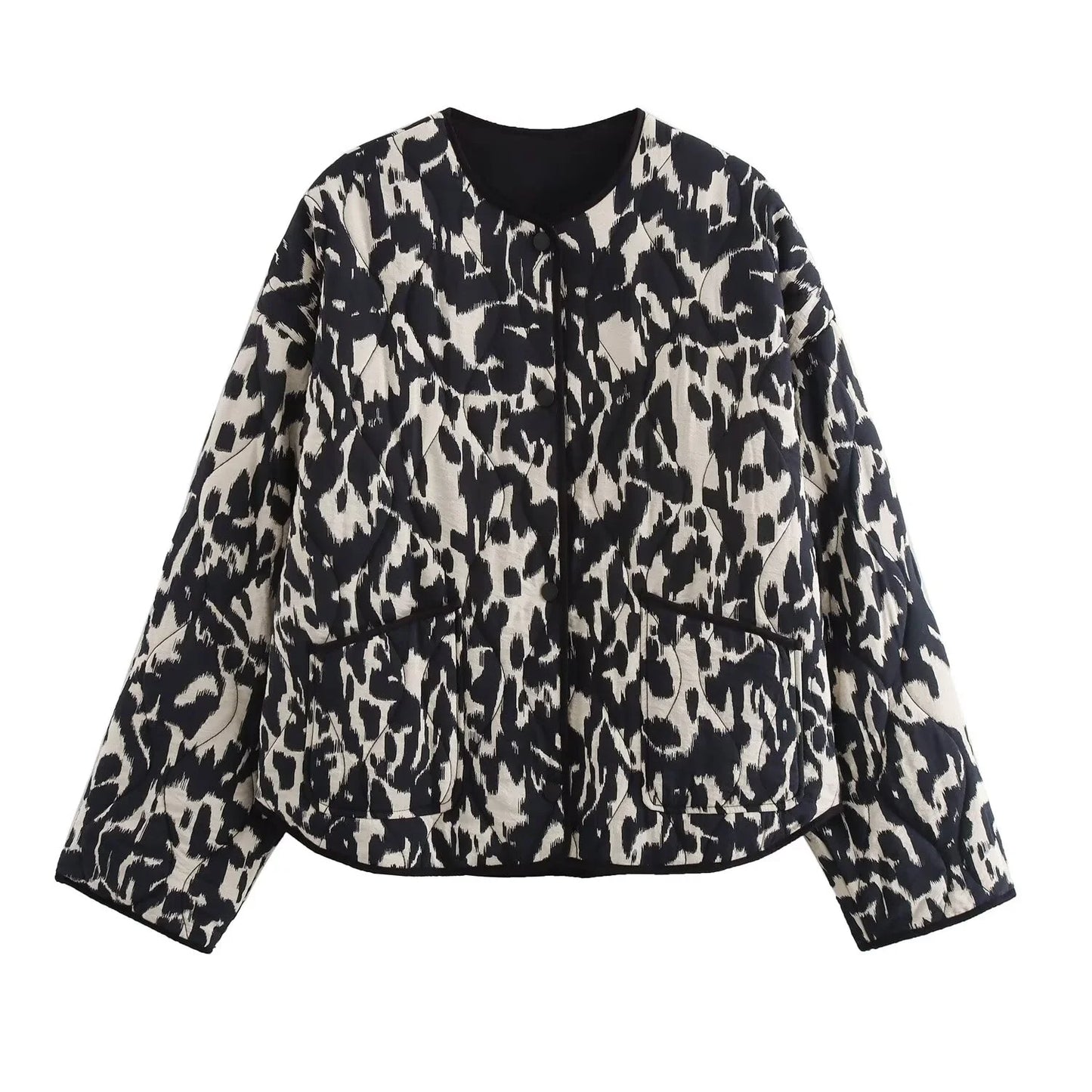 Zebra Printed Long Sleeve Bomber