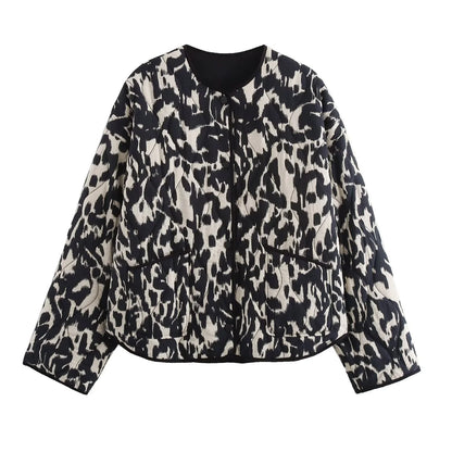 Zebra Printed Long Sleeve Bomber