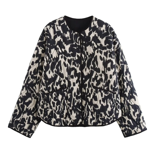 Zebra Printed Long Sleeve Bomber