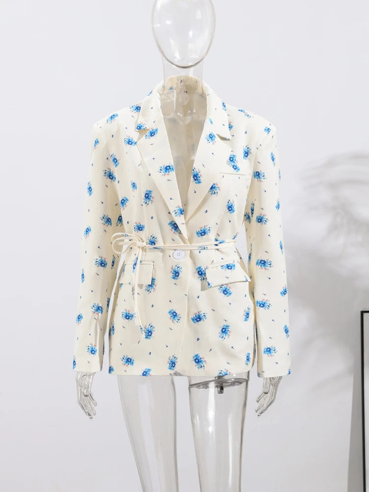 One Button Flower Blazers