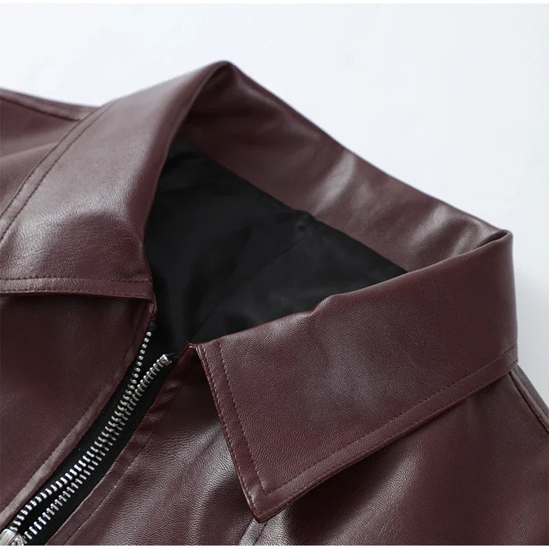 Burgundy Leather Jacket