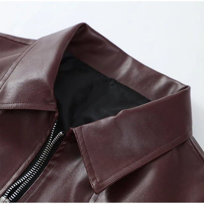 Burgundy Leather Jacket
