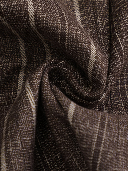 Blue & Brown Striped Suit