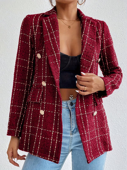 Elegant Brick-Red Blazer