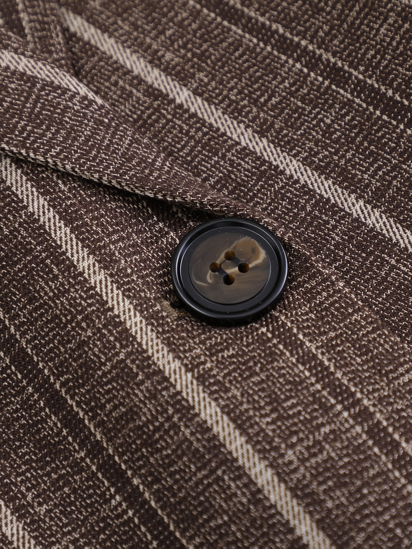 Blue & Brown Striped Suit