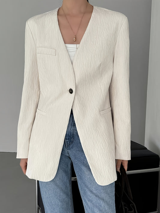 Office Single-Button Blazer