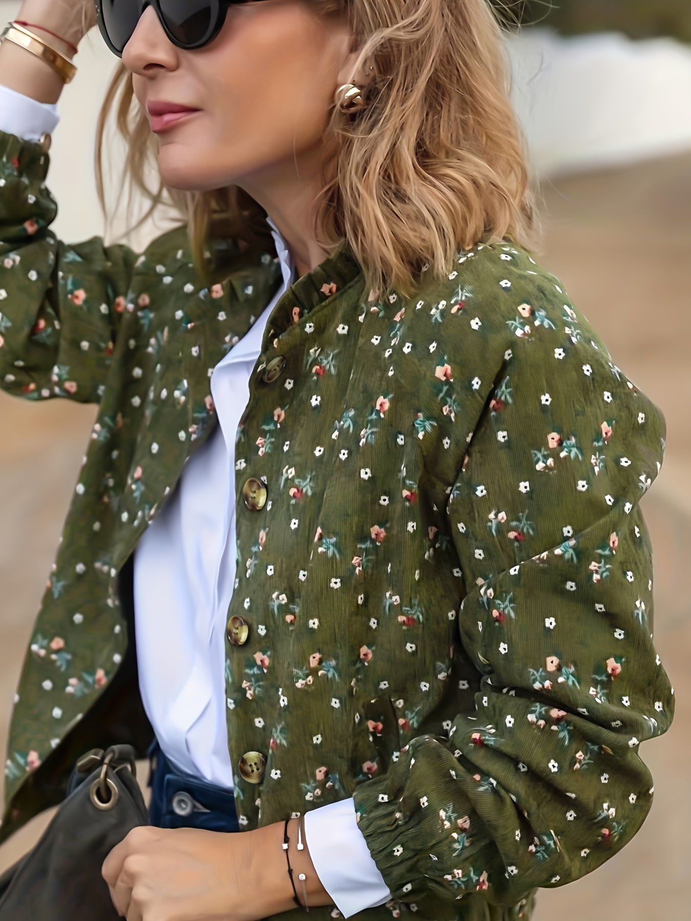 Floral Print Casual Jacket