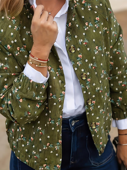 Floral Print Casual Jacket